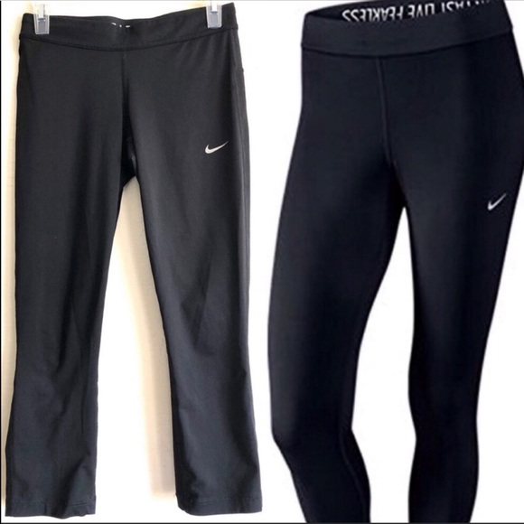 Nike Run Fast Live Fearless Relay Graphic Crop Leggings in black size Small - Picture 1 of 8
